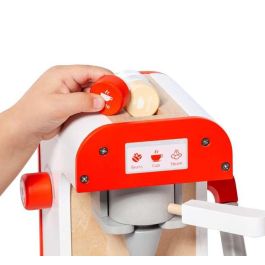 Molto Máquina de café de madera con 8 accesorios para niños