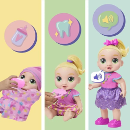 Hasbro Muñeca interactiva Baby Alive Baby Grows LaLa GooGoo HASG14445X0, más de 75 sonidos y frases, para niños de 3 años en adelante