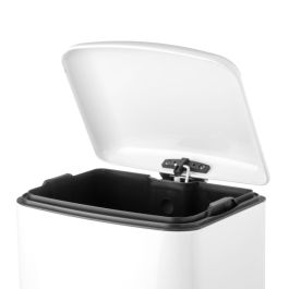 Cubo de basura Blanco Metal Polipropileno 12 L