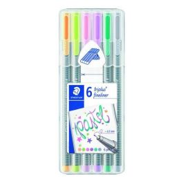 Rotulador Fibra Staedtler 334 Triplus Fineliner Pastel Estuche De 6 (Rosa Claro, Naranja Claro, Verde Lima, Verde Esmeralda, Lavanda Y Gris) Precio: 8.49999953. SKU: B1FYZSST5D