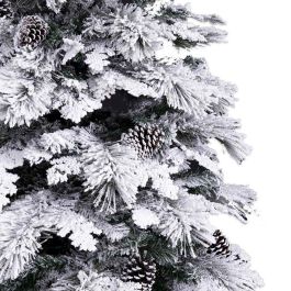 Árbol de Navidad Blanco Verde PVC Metal Polietileno 180 cm Árbol de Navidad Blanco Verde PVC Metal Polietileno 180 cm