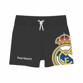 Real Madrid Bermuda de Baño Oficial para Niño Negra Talla 6 Años
