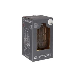 Giftdecor Farol LED Pie Metal Transparente Oro 10.7x18x10.7cm (Set de 6)