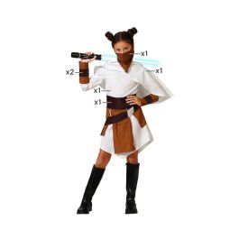 Disfraz Galaxia Blanco Niña 10-12 Años Incluye Vestido, Capa, Cinturón y Muñequeras