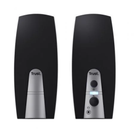 Trust Altavoces 2.0 Basics 5 W USB, Negro y Plata