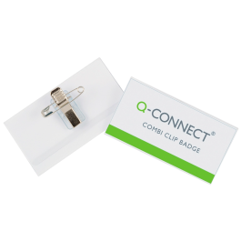 Q-connect Identificador con pinza e imperdible KF17457 40x75 mm PVC