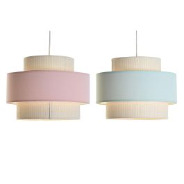 DKD Home Decor Lámpara de Techo Urban, Verde Jade y Rosa Palo, de Tela Poliéster, Compatible Bombilla E27 50W, 40x40x30 cm, Pack de 2 Precio: 65.79000021. SKU: S3043625