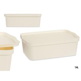 Kipit Caja Plástico con Tapa 14 L Crema 29.5 x 14.3 x 45 cm (Set de 12) Precio: 66.50000038. SKU: S3610398