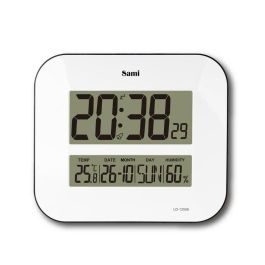 SAMI Reloj LCD blanco con calendario, de sobremesa o pared Precio: 16.0083. SKU: B14CKPC95V