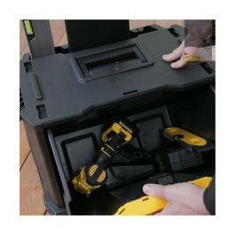 Stanley 1-79-206 Taller Móvil Modular para Herramientas con 4 Cajones, Asa Telescópica y Ruedas Robustas, Polipropileno