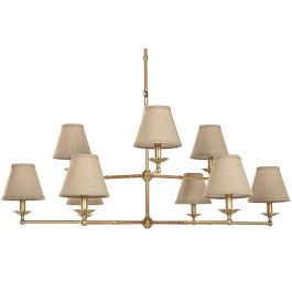 Lámpara de Techo Home ESPRIT Beige Dorado Latón 25 W 113 x 113 x 132 cm Lámpara de Techo Home ESPRIT Beige Dorado Latón 25 W 113 x 113 x 132 cm