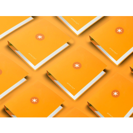 Antartik Carpeta 4 anillas 40 mm mixtas antartik a4 forrada color mostaza