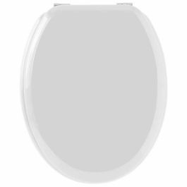 Gelco Tapa Asiento de Inodoro de Madera Moldeada Blanco Brillante con Bisagras de Metal Cromado Precio: 38.89000016. SKU: S7135621