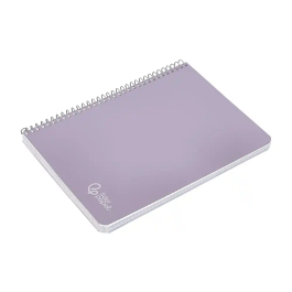 Liderpapel Cuaderno espiral A5 tapa dura 80h 90gr cuadro 4mm con margen color violeta
