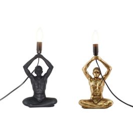 DKD Home Decor Homb Lámpara de Sobremesa Moderna Negra y Dorada, 2 Unidades, 25W E14 de Resina, 25 x 16 x 10.5 cm Precio: 24.44442. SKU: B1JBGQLYZ2