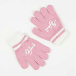 Gorro, Bufanda y Guantes Minnie Mouse Rosa 3 Piezas