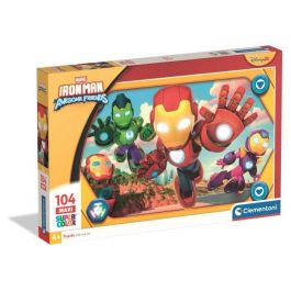 CLEMENTONI - 104 piezas Maxi - Iron Man y sus increíbles amigos