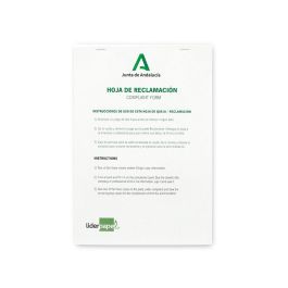 Libro Liderpapel Hojas De Reclamaciones Junta De Andalucia Din A4 25 Juegos Original + 2 Copias