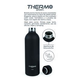 Botella Termo Soft Touch 750 ml Blac Thermosport (6 Unidades) Botella Termo Soft Touch 750 ml Blac Thermosport (6 Unidades)