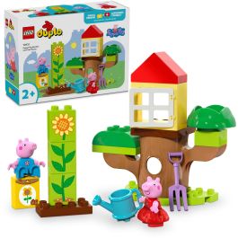 LEGO 10431 Duplo Jardín y Casa del Árbol de Peppa y George Pig – Set de Construcción para Preescolares Actividades al Aire Libre