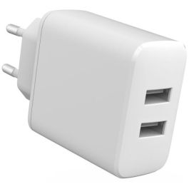 eSTUFF Cargador de Pared USB-A 24W Blanco - 98% Plástico Reciclado para Smartphones y Tablets