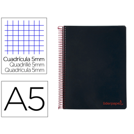 Liderpapel Cuaderno Espiral A5 Micro Wonder Tapa Plástico 120 Hojas 90gr Cuadro 5mm Negro Precio: 3.69000027. SKU: B15TZN2PRZ