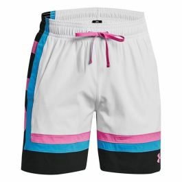 Pantalones Cortos de Baloncesto para Hombre Under Armour Baselin Blanco