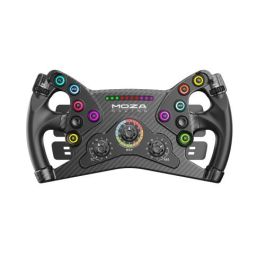 MOZA RACING RS047 Volante KS Formula Wheel para PC, 300mm, Aluminio, Con Cable, Retroiluminación LED y Levas Magnéticas