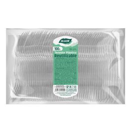 Set de 100 tenedores Medium transparentes 18 cm Algon (10 Cajas) Set de 100 tenedores Medium transparentes 18 cm Algon (10 Cajas)