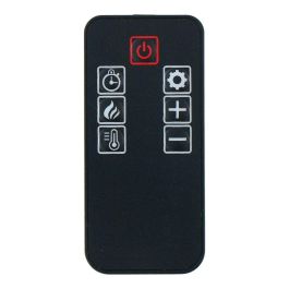 Classic Fire Estufa Chimenea LED Memphis 1800W con Mando a Distancia y Efecto Llama Regulable, Cuerpo Metálico Negro