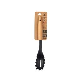 Kinvara Utensilio para Pasta de Cocina con Mango de Madera, 6x33.5x6 cm, Material PBT y Madera, Color Natural y Negro (12 Unidades) Kinvara Utensilio para Pasta de Cocina con Mango de Madera, 6x33.5x6 cm, Material PBT y Madera, Color Natural y Negro (12 Unidades)