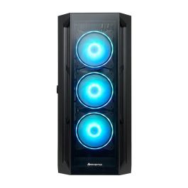 Chieftec GA-01B-TG-OP ATX Midi Tower Negro, Caja de PC para Gaming con Ventana de Cristal Templado