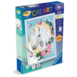 Ravensburger 25834 Kit de Pintura por Números CreArt Kids "Unicornio Florido" 18 x 24 cm