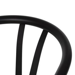 Silla Negro-Natural Metal Salón 54 X 53 X 75 cm