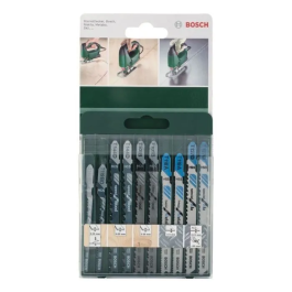 Bosch Juego de 10 Hojas de Sierra de Calar para Madera y Metal Mixto