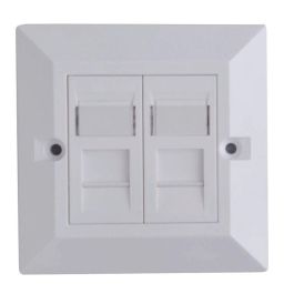 Lanview Placa Frontal CAT6 Doble Gang Pre-Cargada Tipo UK 86x86mm Precio: 6.50000021. SKU: B13DGV6AKL