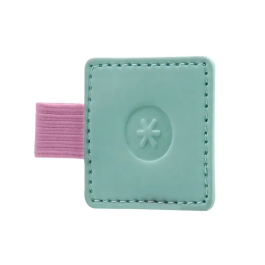 Antartik Portaboligrafo Autoadhesivo con Elastico hasta 15 mm Grosor, Turquesa y Rosa, Para Cuaderno Note