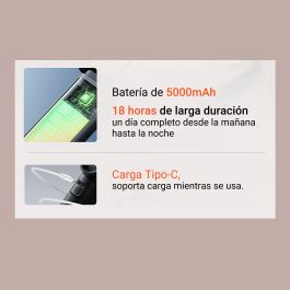 Jisulife Life 9 Ventilador Portátil Recargable con Batería 3600 mAh, hasta 12h Autonomía, 5 Velocidades, Gris Jisulife Life 9 Ventilador Portátil Recargable con Batería 3600 mAh, hasta 12h Autonomía, 5 Velocidades, Gris