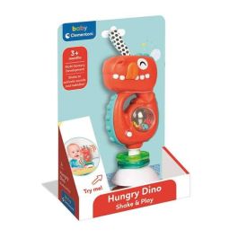 Sonajero musical dinosaurio con ventosa para sujetar en cualquier base 7x15x22 cm