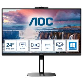 AOC 24V5CW/BK Monitor 24" Full HD IPS 75Hz FreeSync USB-C 65W, Altavoces y Cámara, Sin Marco, Negro Precio: 228.49999975. SKU: S55176348