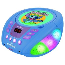 LEXIBOOK Reproductor de CD Bluetooth Stitch Disney con Altavoces Duales 3W - Compatible CD/CD-R/CD-RW