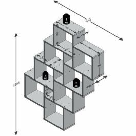 FMD FMD4029494116239 Estante de Pared LAURIO 3 Decoración Roble L94,5 x H120,8 x P15,7 cm Hecho en Alemania