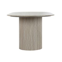 Mesa Ovalada Comedor Moderno DKD Home Decor Beige Blanco 100 x 75 x 220 cm