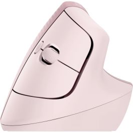 LOGITECH Raton Inalambrico 6 botones Ergonomico, Vertical, Videojuegos color Rosa