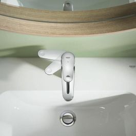 Grohe 24328001 Mezclador monomando de lavabo Swift, Cromo, Talla M, Apertura agua fría, Ahorro de agua, Extraíble y desagüe Grohe 24328001 Mezclador monomando de lavabo Swift, Cromo, Talla M, Apertura agua fría, Ahorro de agua, Extraíble y desagüe