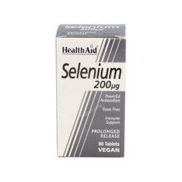 Health Aid Selenium 200Mcg 60 Comprimidos. Soporte para Cabello, Uñas, Inmunitario, Tiroides y Antioxidante. Apto Veganos. Precio: 16.5. SKU: B1E4VAF6M5