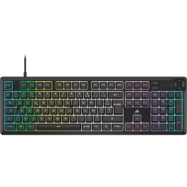 Teclado gaming de membrana con cable - CORSAIR - K55 CORE RGB - Retroiluminación RGB de 10 zonas - Gris - Silencioso y responsivo Precio: 78.49999993. SKU: B17CQG2MS4
