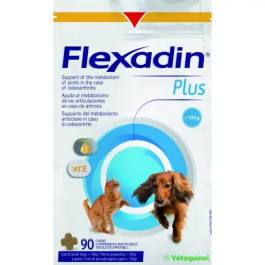 Vetoquinol Flexadin Plus 30 Comprimidos Masticables para Perros con Artrosis Omega-3 Glucosamina Condroitina Precio: 21.6900002. SKU: B16B5J36CM