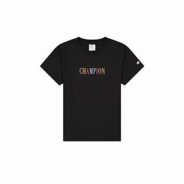 Camiseta de Manga Corta Mujer Champion Crewneck Croptop Negro