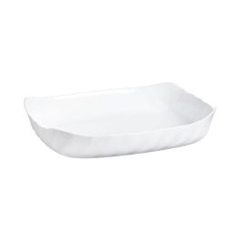 Fuente de Cocina Luminarc Smart Cuisine Rectangular Blanco Vidrio 33 x 27 cm (6 Unidades)